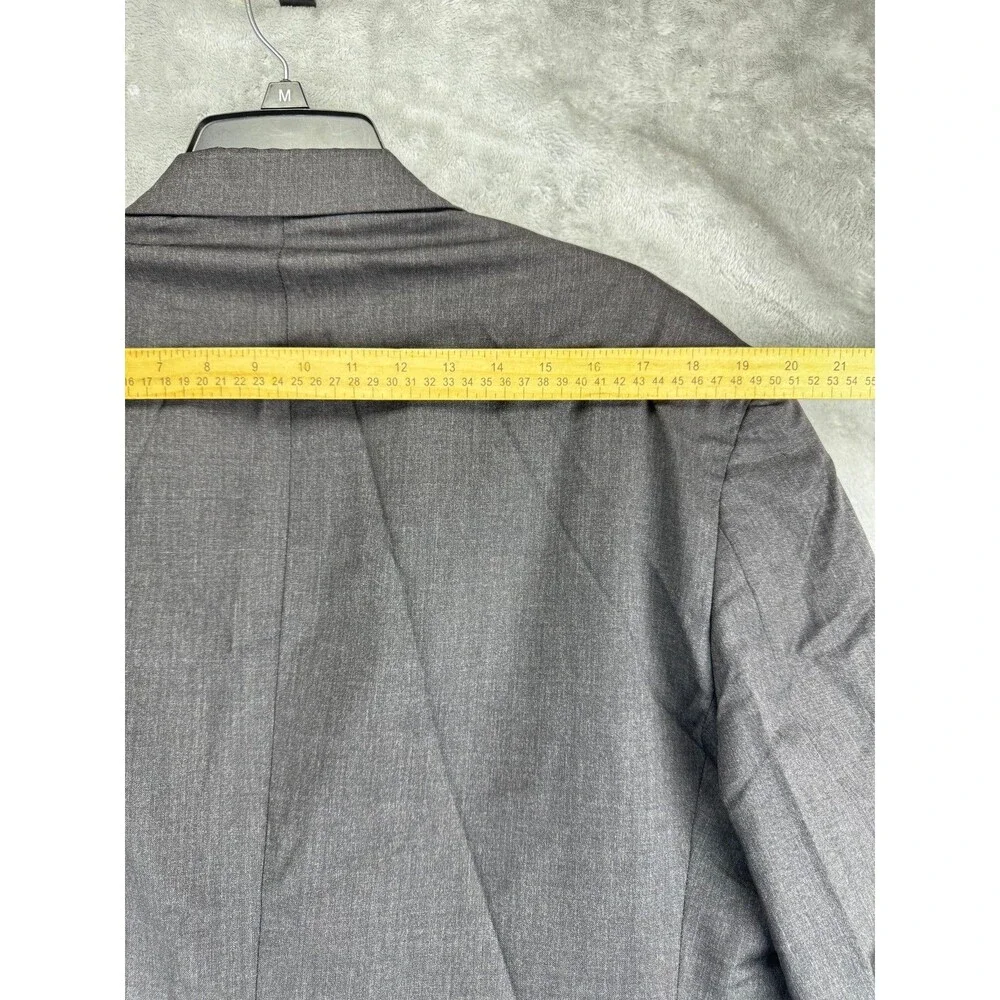 Brooks Brothers Mens Blazer Sport Coat 46LG Dark Gray Wool Made in USA